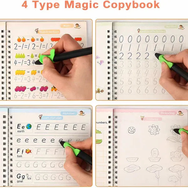 Magic Practice Copybook (4 Book + 10 Refill)