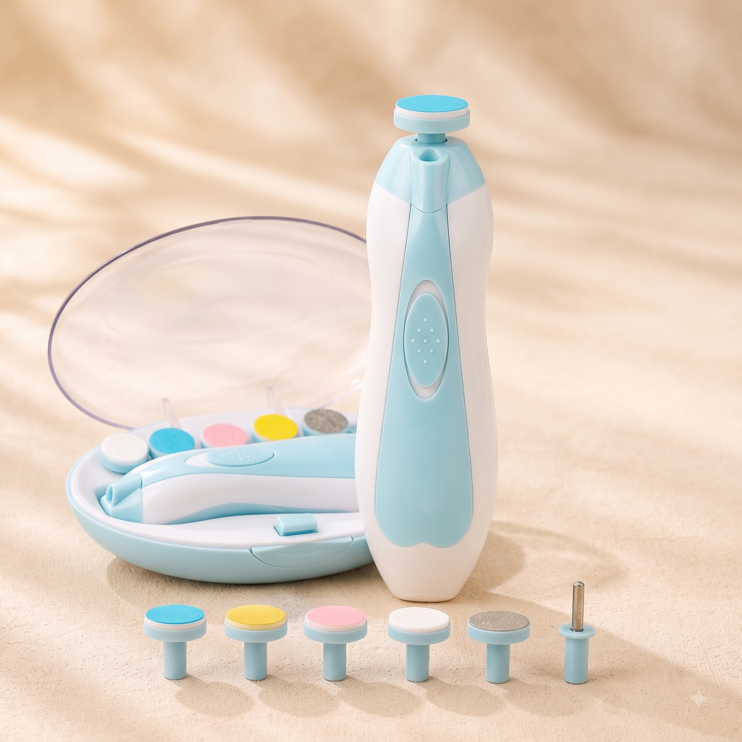 Electric Baby Nail Trimmer — 6-in-1 Safe Nail File for Newborns