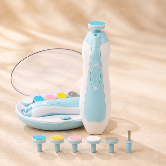 Electric Baby Nail Trimmer — 6-in-1 Safe Nail File for Newborns