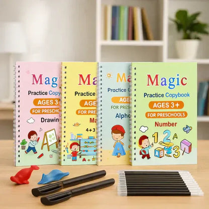 Magic Practice Copybook (4 Book + 10 Refill)