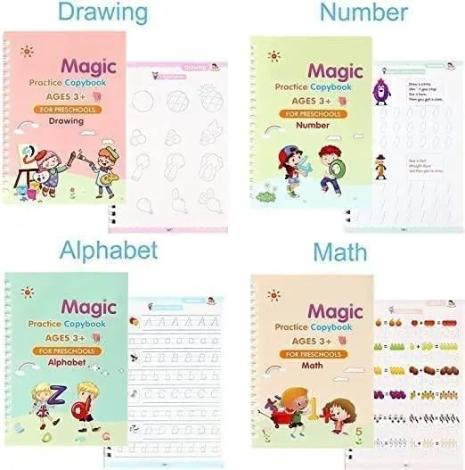 Magic Practice Copybook (4 Book + 10 Refill)