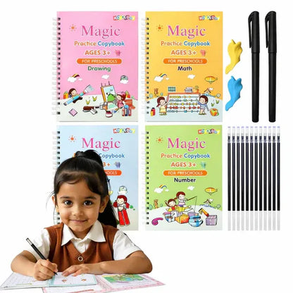 Magic Practice Copybook (4 Book + 10 Refill)